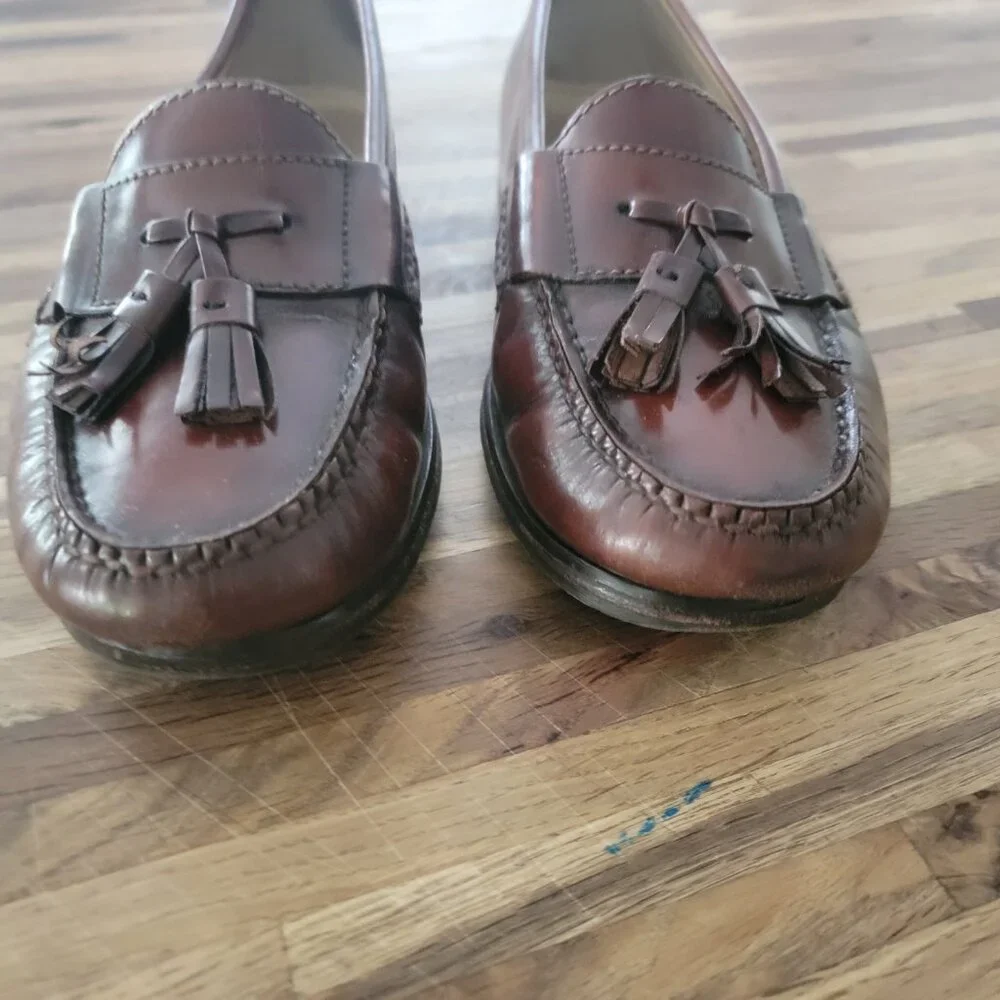 Cole Haan Men's Pinch Tassel  Brown Leather Loafers